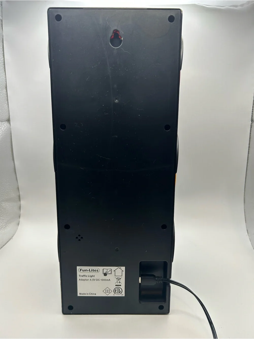 FunLites 12” Traffic Light Wall Mount Tabletop Lamp W/ Power Adapter